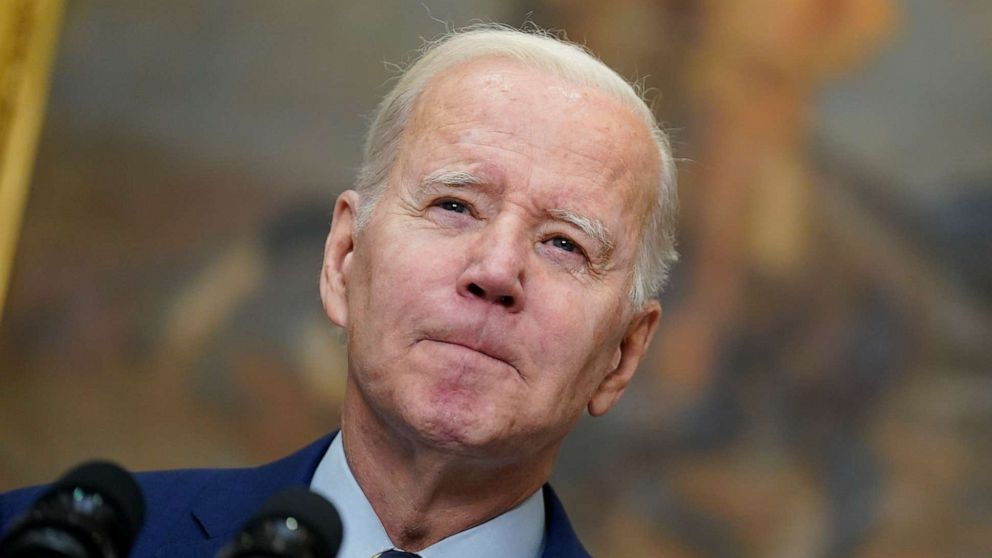 PHOTO: President Joe Biden speaks about the February jobs report from the Roosevelt Room of the White House, Mar. 10, 2023, in Washington.