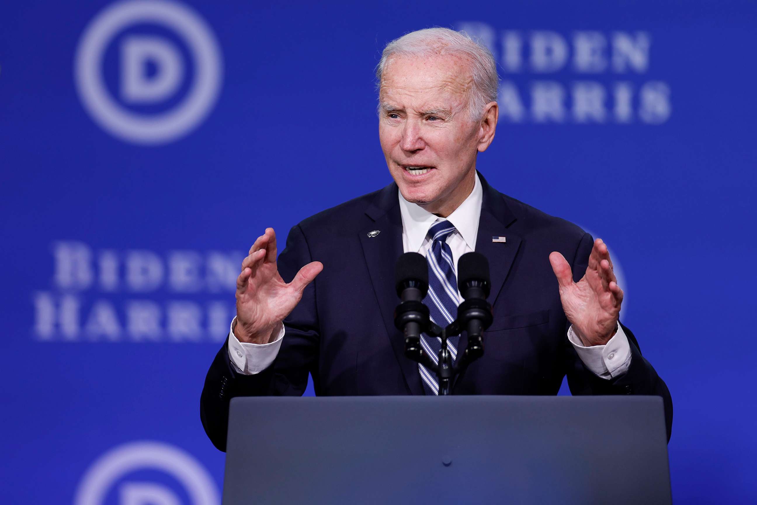 PHOTO: President Joe Biden speaks during the Democratic National Committee winter meeting, Feb. 3, 2023, in Philadelphia.