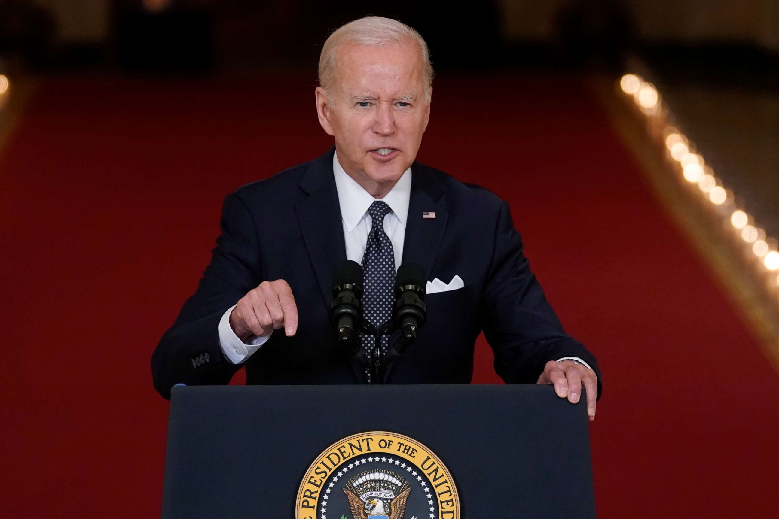 PHOTO: President Joe Biden speaks about mass shootings from the East Room of the White House, June 2, 2022, in Washington.