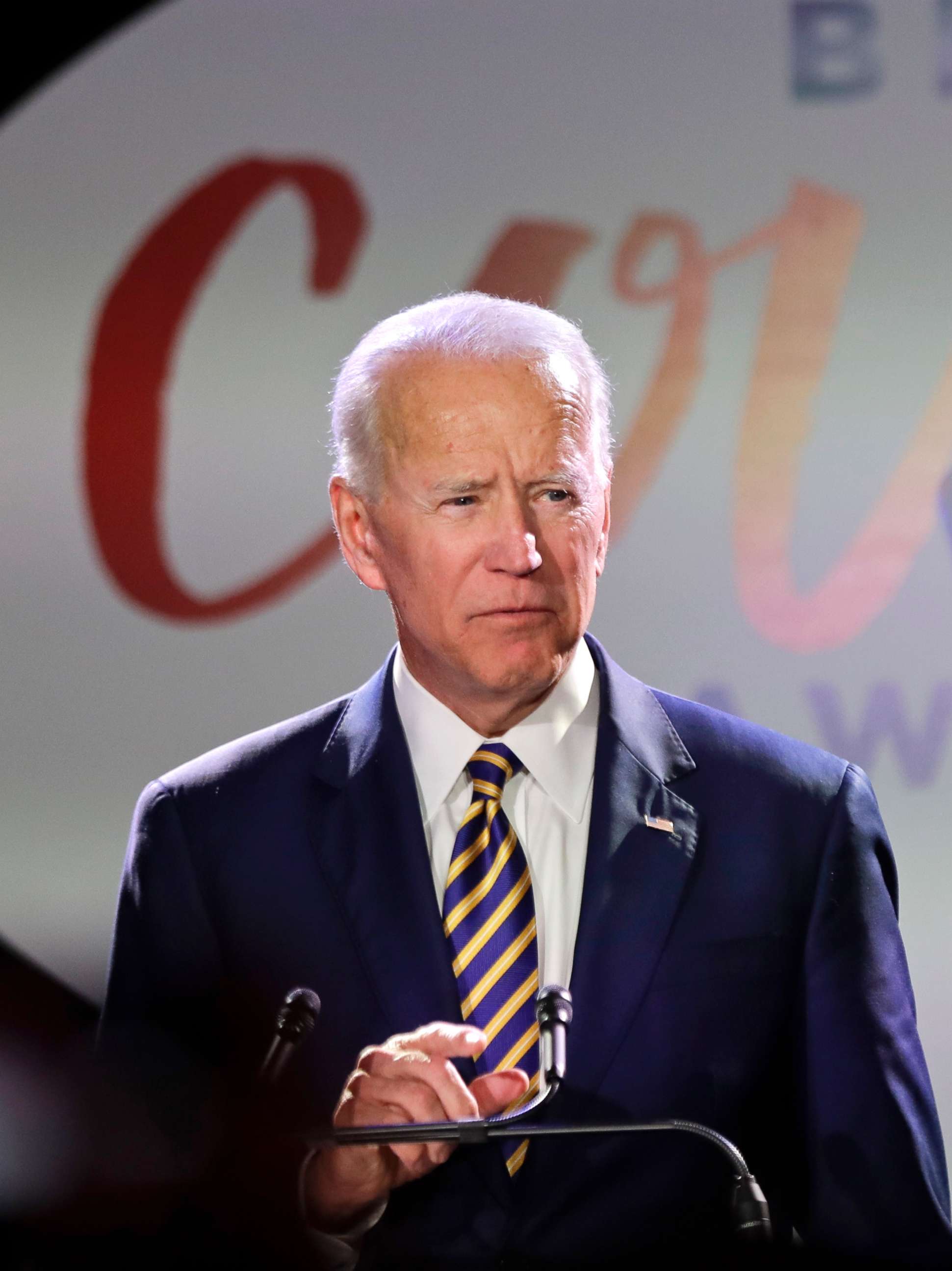 PHOTO: Former Vice President Joe Biden speaks at the Biden Courage Awards, March 26, 2019, in New York.