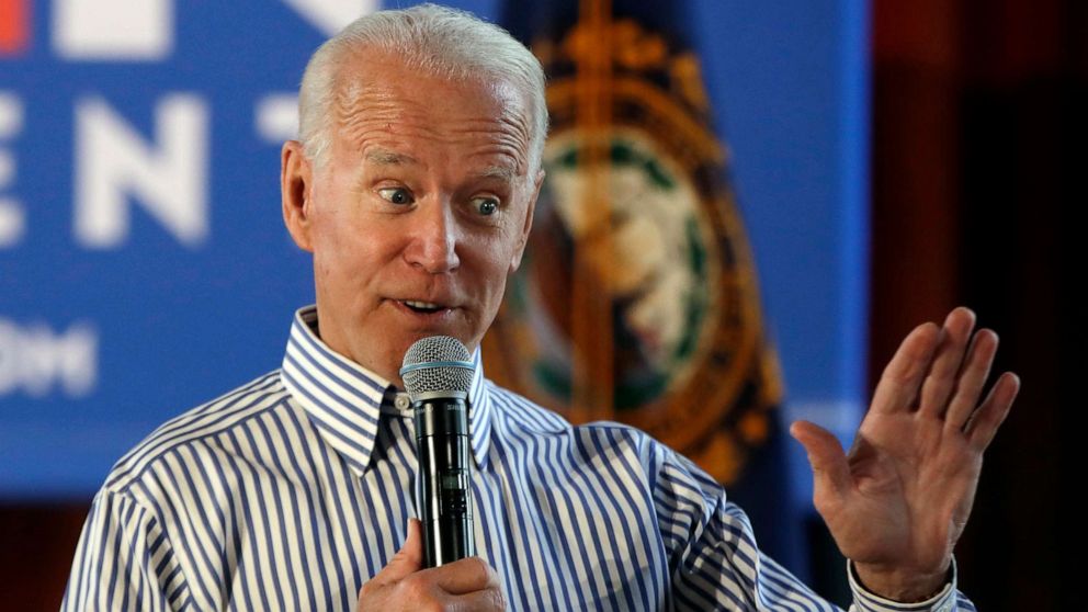 PHOTO: Former vice president and Democratic presidential candidate Joe Biden speaks during a campaign event in Berlin, N.H., June 4, 2019.