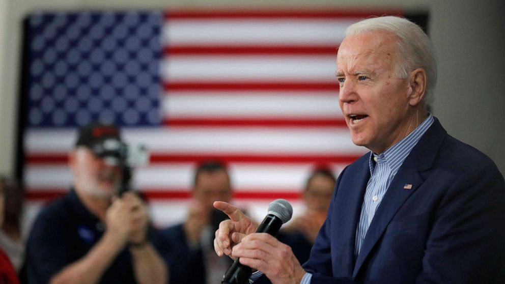 PHOTO: Democratic presidential candidate former Vice President Joe Biden speaks at a campaign event in Sumter, SC., Feb. 28, 2020.