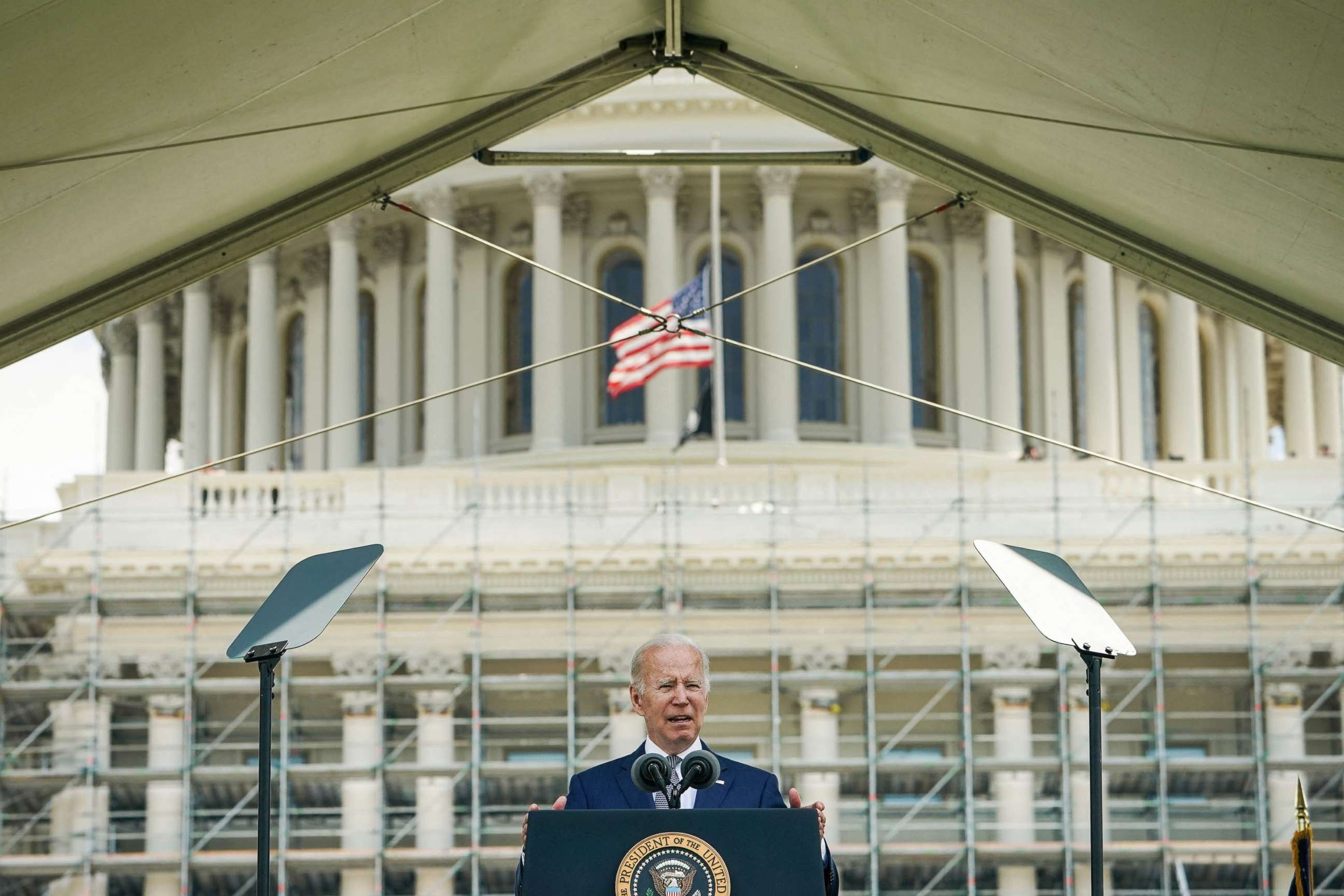 PHOTO: President Joe Biden delivers remarks during the National Peace Officers Memorial Service at the US Capitol in Washington, May 15, 2022.