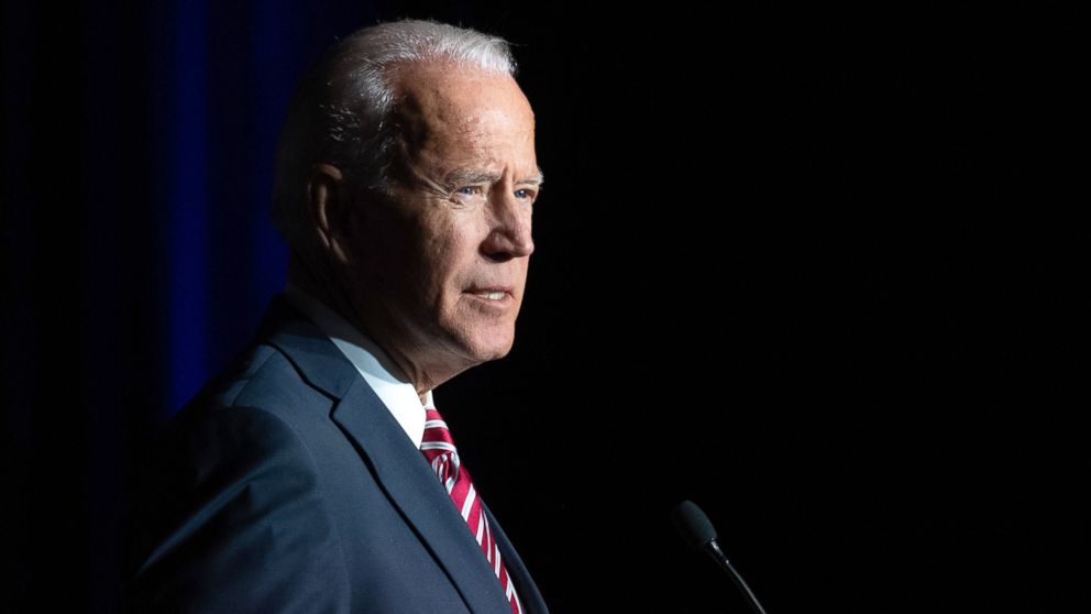 Former Vice President Joe Biden speaks during the First State Democratic Dinner in Dover, Delaware, March 16, 2019.