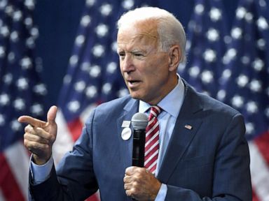 PHOTO: Democratic presidential candidate, former U.S. Vice President Joe Biden speaks during the 2020 Gun Safety Forum hosted by gun control activist groups Giffords and March for Our Lives at Enclave, Oct. 2, 2019, in Las Vegas.