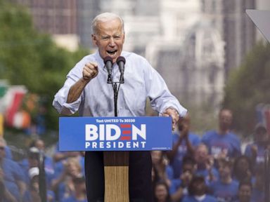 PHOTO: Democratic presidential candidate, former U.S. Vice President Joe Biden speaks during a campaign kickoff rally, May 18, 2019 in Philadelphia.