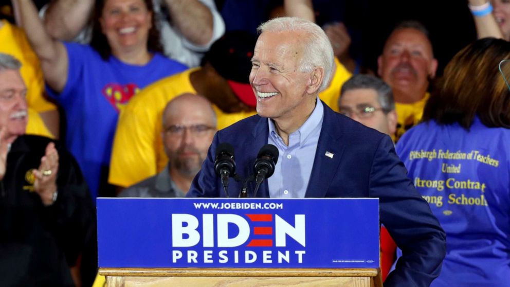 PHOTO: Former Vice President Joe Biden opened his third presidential campaign in his native state of Pennsylvania by setting a pro-labor tone early in the marquee battleground state.