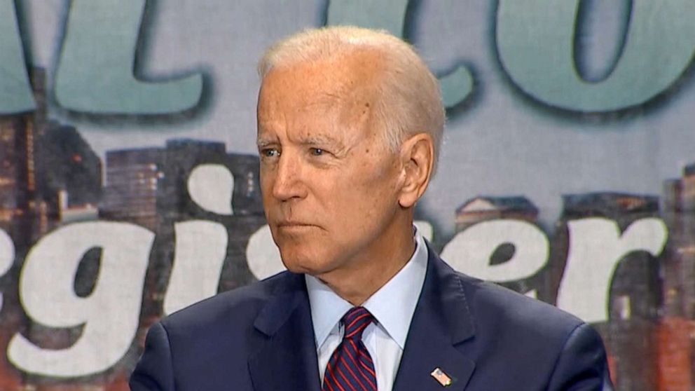 PHOTO: Joe Biden speaks at the Rainbow Push Coalition conference in Chicago, June 28, 2019.