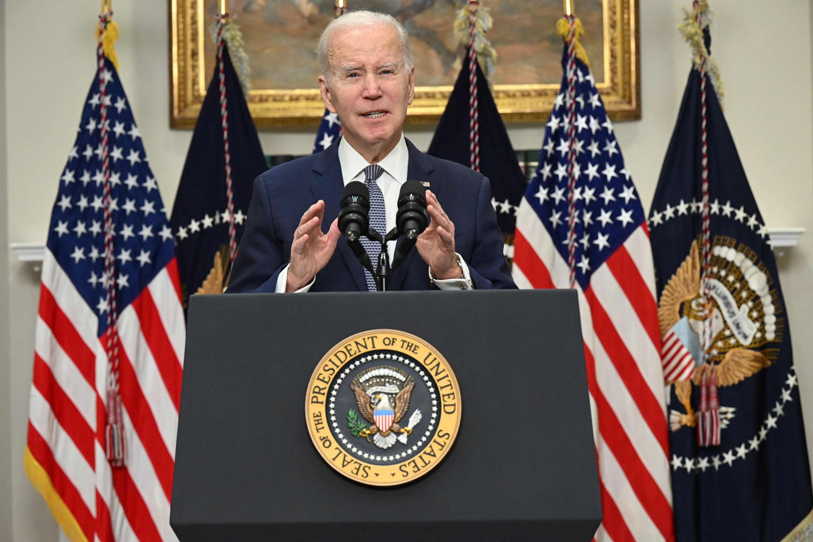 PHOTO: President Joe Biden speaks about the U.S. banking system, March 13, 2023, in Washington.