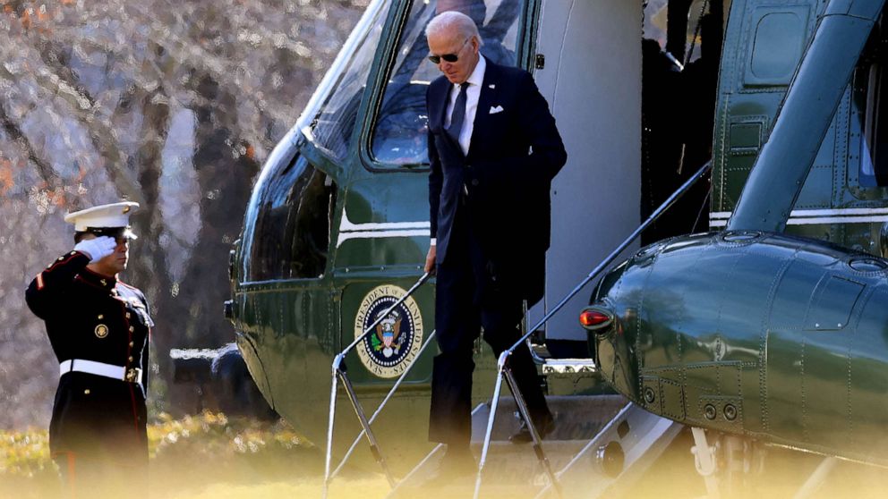 PHOTO: U.S. President Joe Biden arrives at the White House in Washington, Jan. 16, 2023.