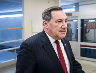 PHOTO: Sen. Joe Donnelly arrives at the Capitol building in Washington, D.C., for a vote, April 10, 2018.