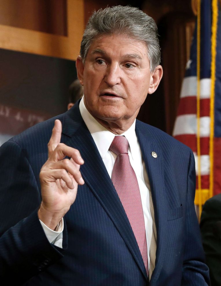 PHOTO: Sen. Joe Manchin speaks about tax reform on Capitol Hill in Washington, D.C., Nov. 28, 2017.