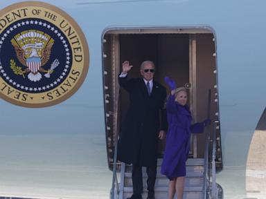 WATCH:  Biden boards Air Force One for final time