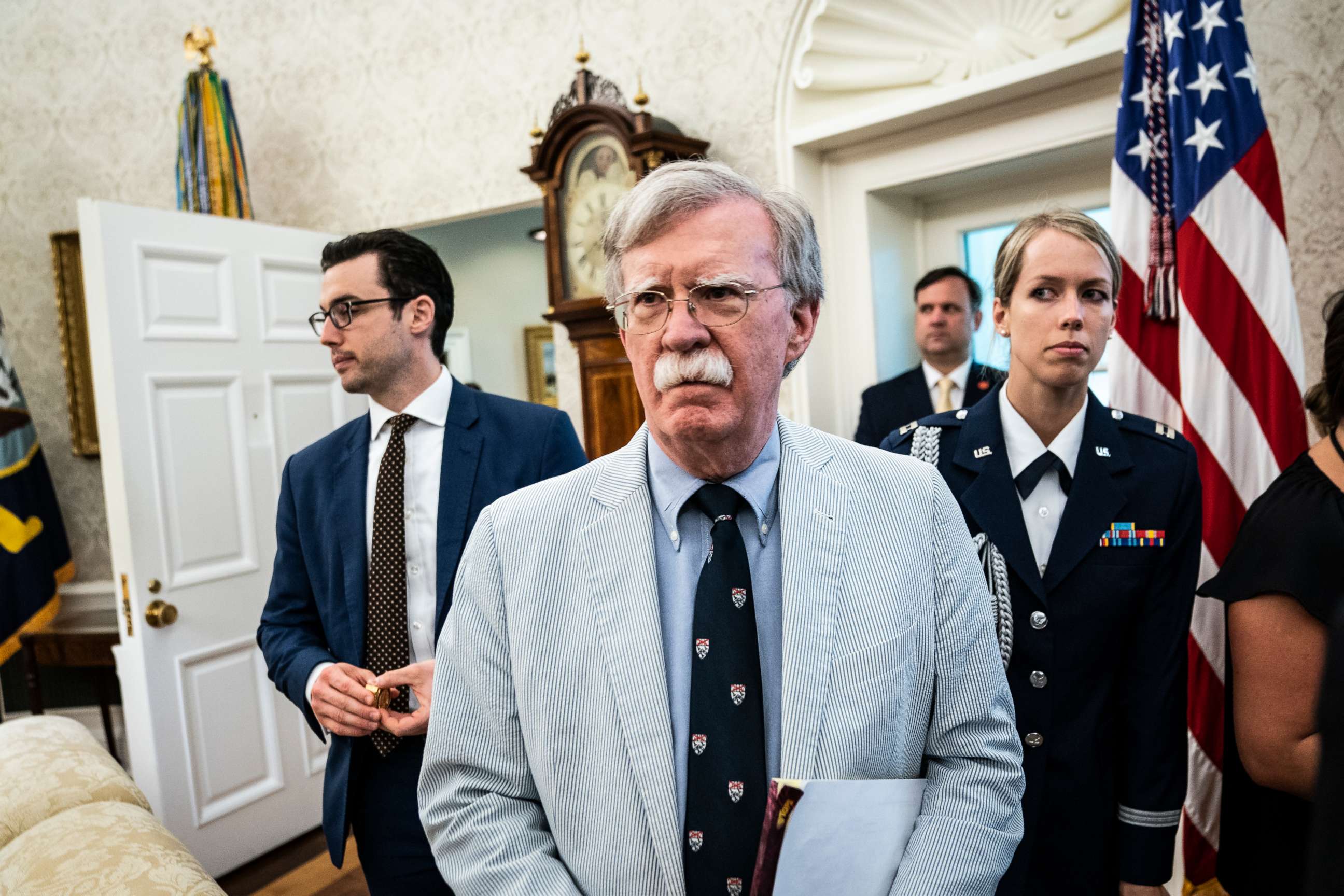 PHOTO: Then-National Security Advisor John R. Bolton attends an event in the Oval Office at the White House on July 19th, 2019, in Washington.