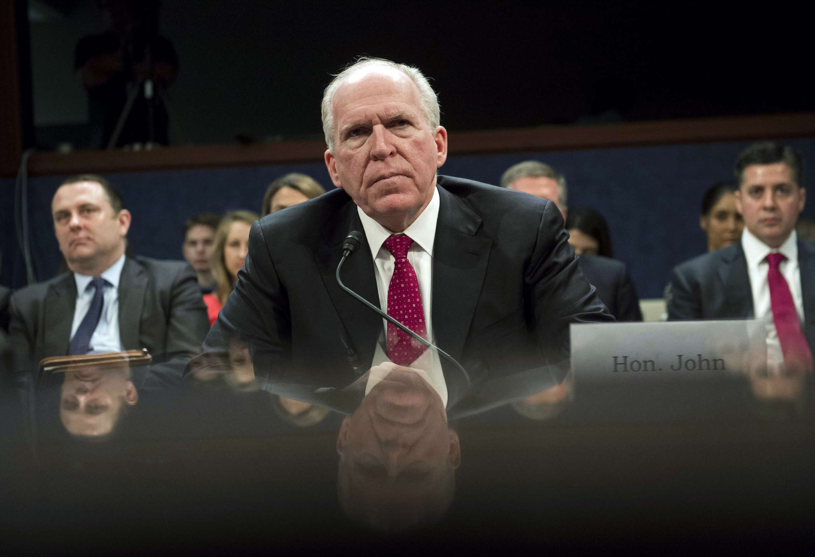 PHOTO: Former CIA Director John Brennan testifies during a House Permanent Select Committee on Intelligence hearing about Russian actions during the 2016 election on Capitol Hill in Washington, May 23, 2017.