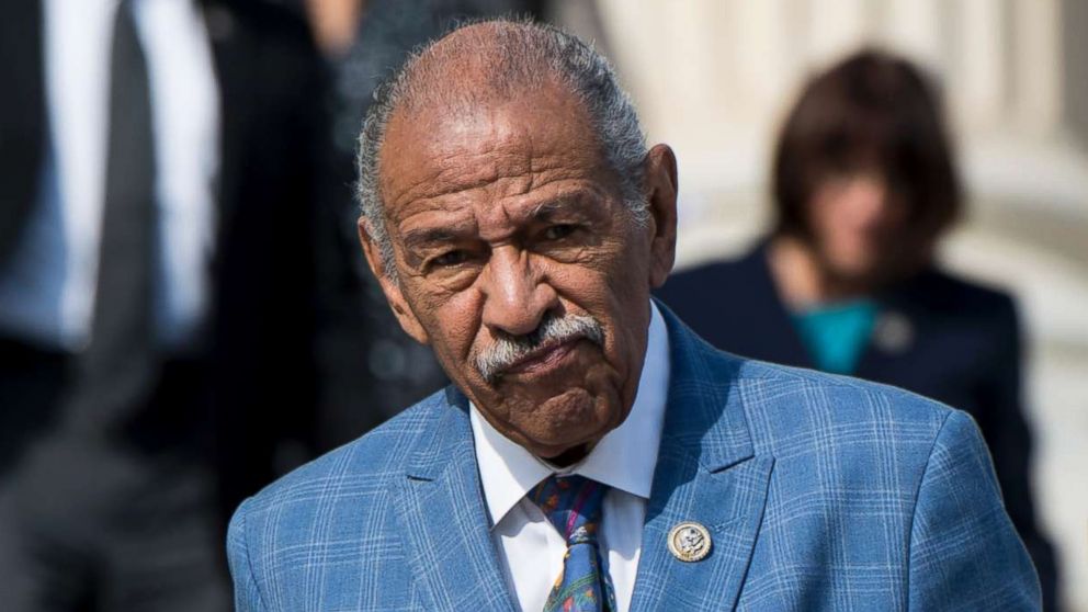 PHOTO: Rep. John Conyers, D-Mich., walks down the House steps after voting in the Capitol, Nov. 3, 2017 in Washington, D.C. 