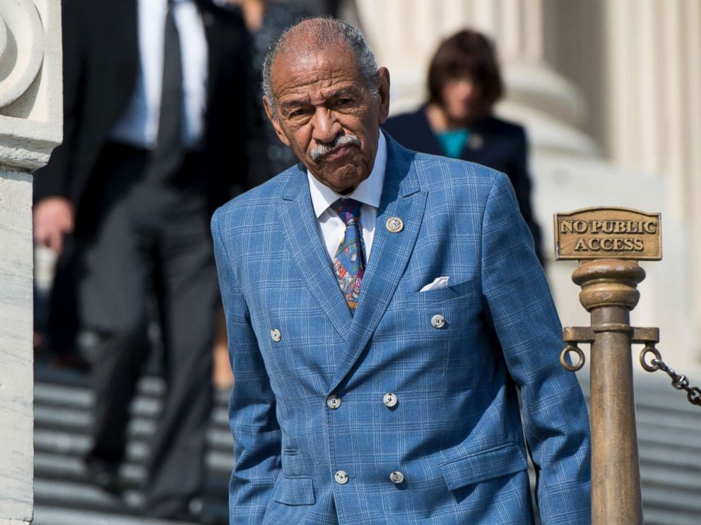 PHOTO: Rep. John Conyers, D-Mich., walks down the House steps after voting in the Capitol, Nov. 3, 2017 in Washington, D.C.