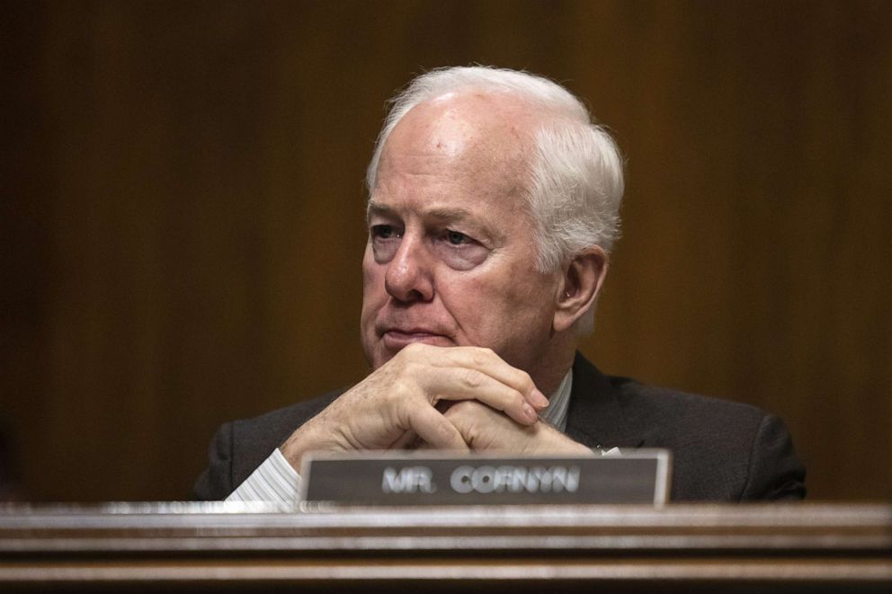 PHOTO: Senator John Cornyn listens during a Senate Judiciary Committee hearing in Washington, D.C., on June 15, 2022.