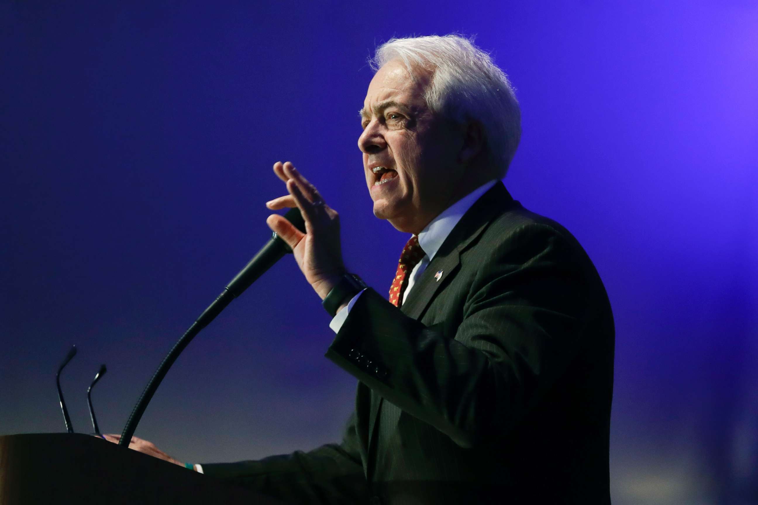 PHOTO: California gubernatorial candidate John Cox speaks during the California Republican Party convention in San Diego, Calif., May 5, 2018.