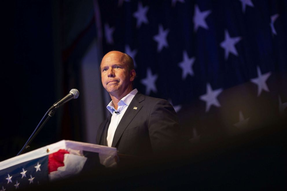 PHOTO: Representative John Delaney, a Democrat from Maryland and 2020 presidential candidate, speaks during the Democratic Wing Ding event in Clear Lake, Iowa, U.S., Aug. 10, 2018.