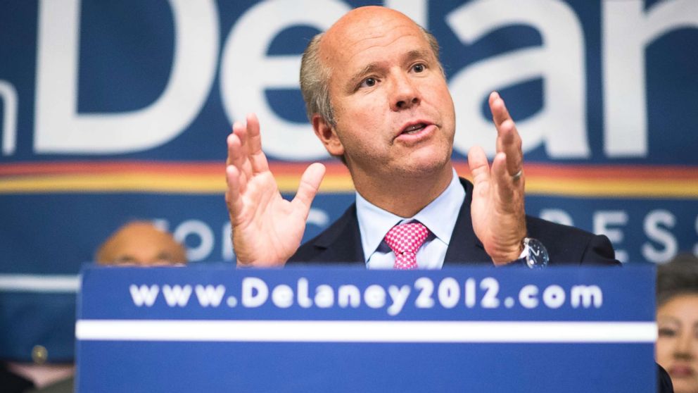 PHOTO: John Delaney flanked by leaders of the Asian-American and Middle Eastern community holds a news conference to announce his 7 point immigration plan in Gaithersburg, Md.,, Sept. 25, 2012.