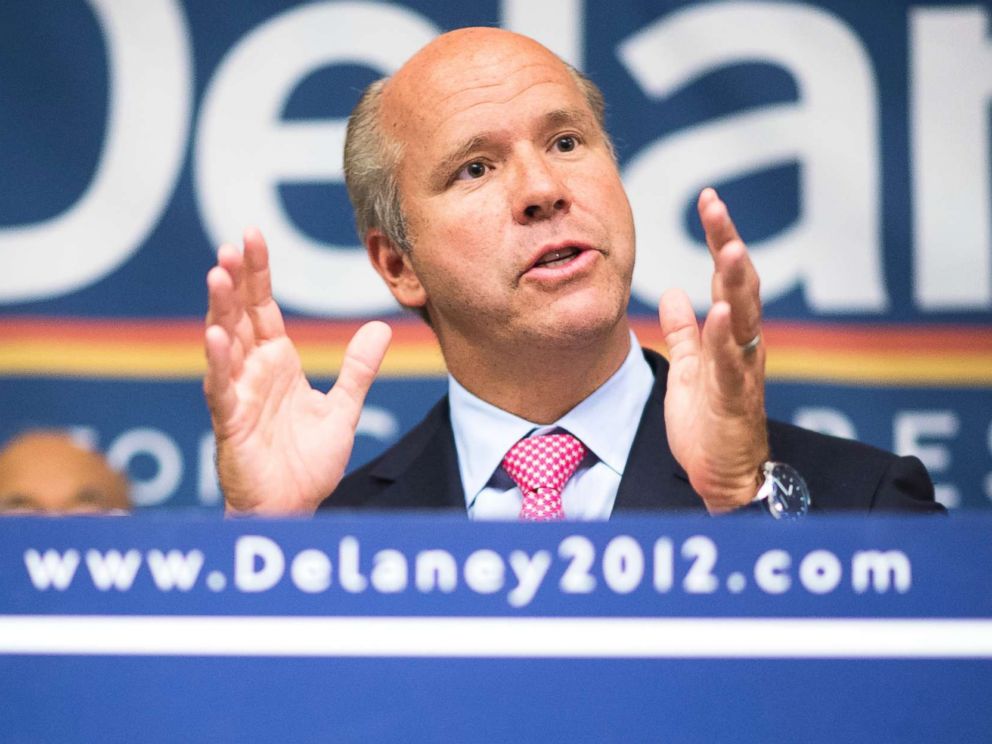 PHOTO: John Delaney flanked by leaders of the Asian-American and Middle Eastern community holds a news conference to announce his 7 point immigration plan in Gaithersburg, Md.,, Sept. 25, 2012.