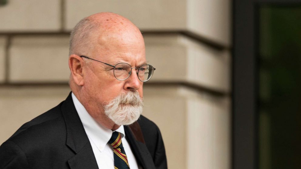 PHOTO: Special Counsel John Durham, the prosecutor appointed to investigate potential government wrongdoing at the start of the Trump-Russia investigation, leaves federal court in Washington, DC, May 16, 2022.