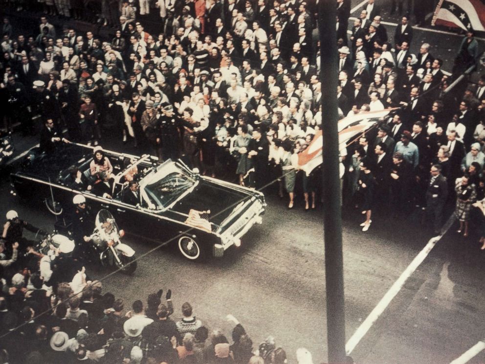 PHOTO: President John F. Kennedy, first lady Jacqueline Kennedy, and Texas Governor John Connally ride through the streets of Dallas, Texas prior to the assassination on Nov. 22, 1963.