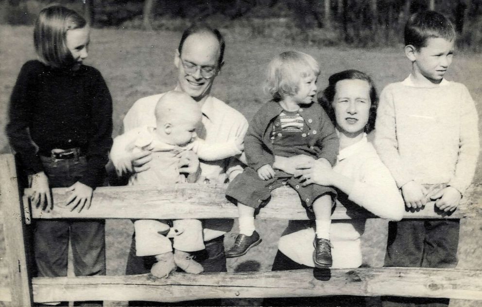 PHOTO: Former Colorado Gov. John Hickenlooper with his father, John Wright Hickenlooper, and family in an undated photo.