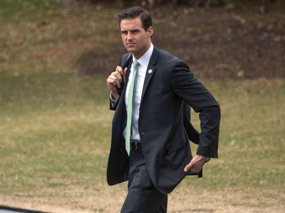 PHOTO: John McEntee walks to Marine One to accompany President Trump from the White House in Washington, DC for a trip to Mar-a-Lago, Fla., Feb. 16, 2018.