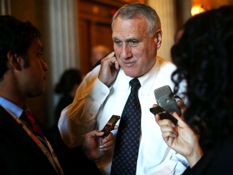 PHOTO: Senate Minority Whip Sen. Jon Kyl speaks to reporters as he arrives for the Senate Republican Weekly Policy Luncheon, Dec. 4, 2012, on Capitol Hill in Washington, D.C.