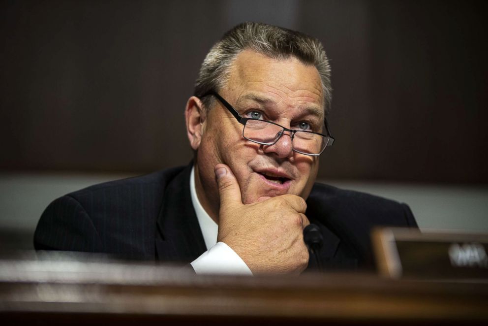 PHOTO: Sen. Jon Tester speaks during a confirmation hearing on Capitol Hill, in Washington, June 27, 2018.