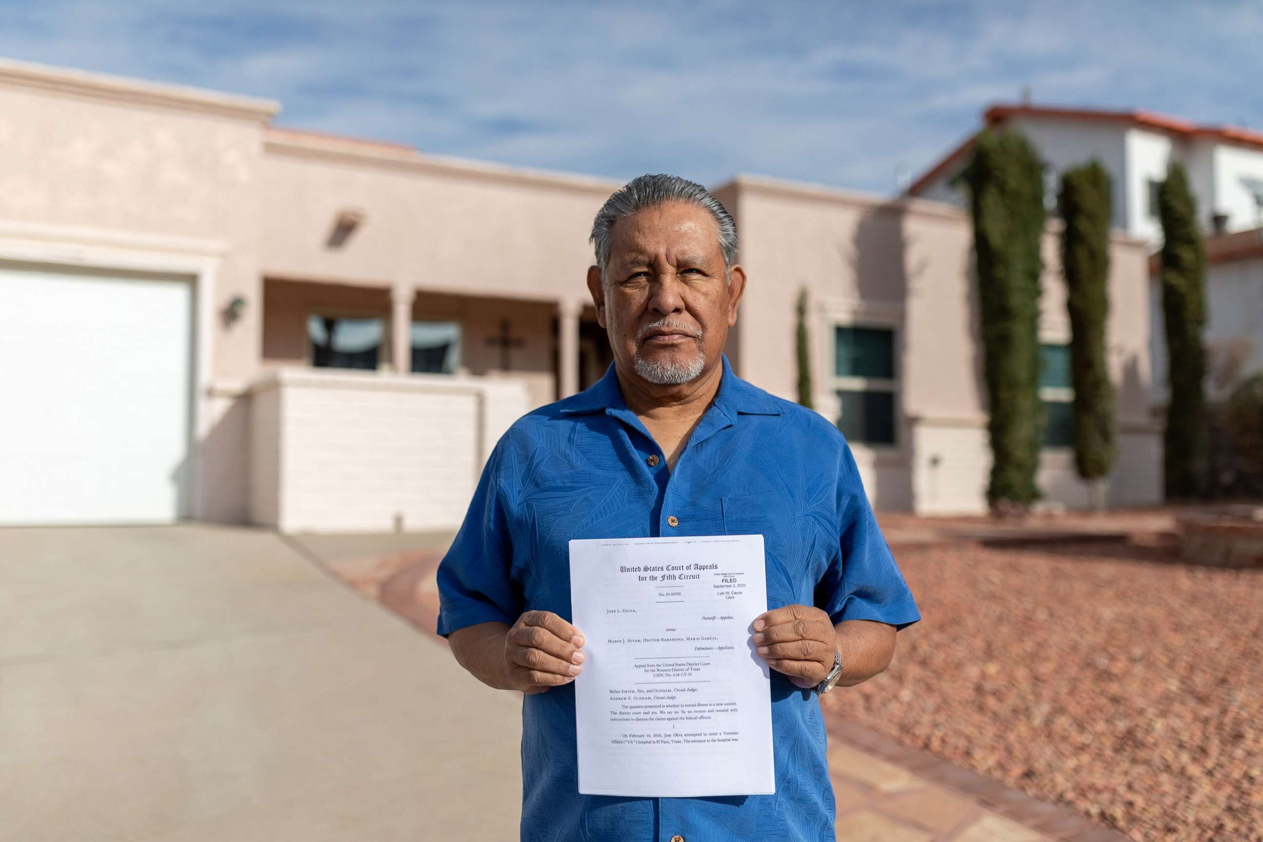 PHOTO: Jose Oliva, 75, of El Paso, Texas, is appealing to the U.S. Supreme Court seeking to pursue a civil damages lawsuit against federal law enforcement officers who forcefully arrested him in February 2016, causing physical harm.