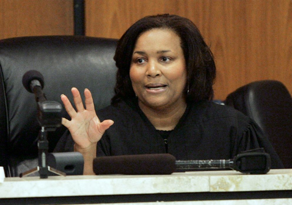 PHOTO: In this Aug. 24, 2009, file photo, Judge Michelle Childs gestures as she sentences the six men involved in one of the largest armored car heists in U.S. history, in Columbia, S.C.
