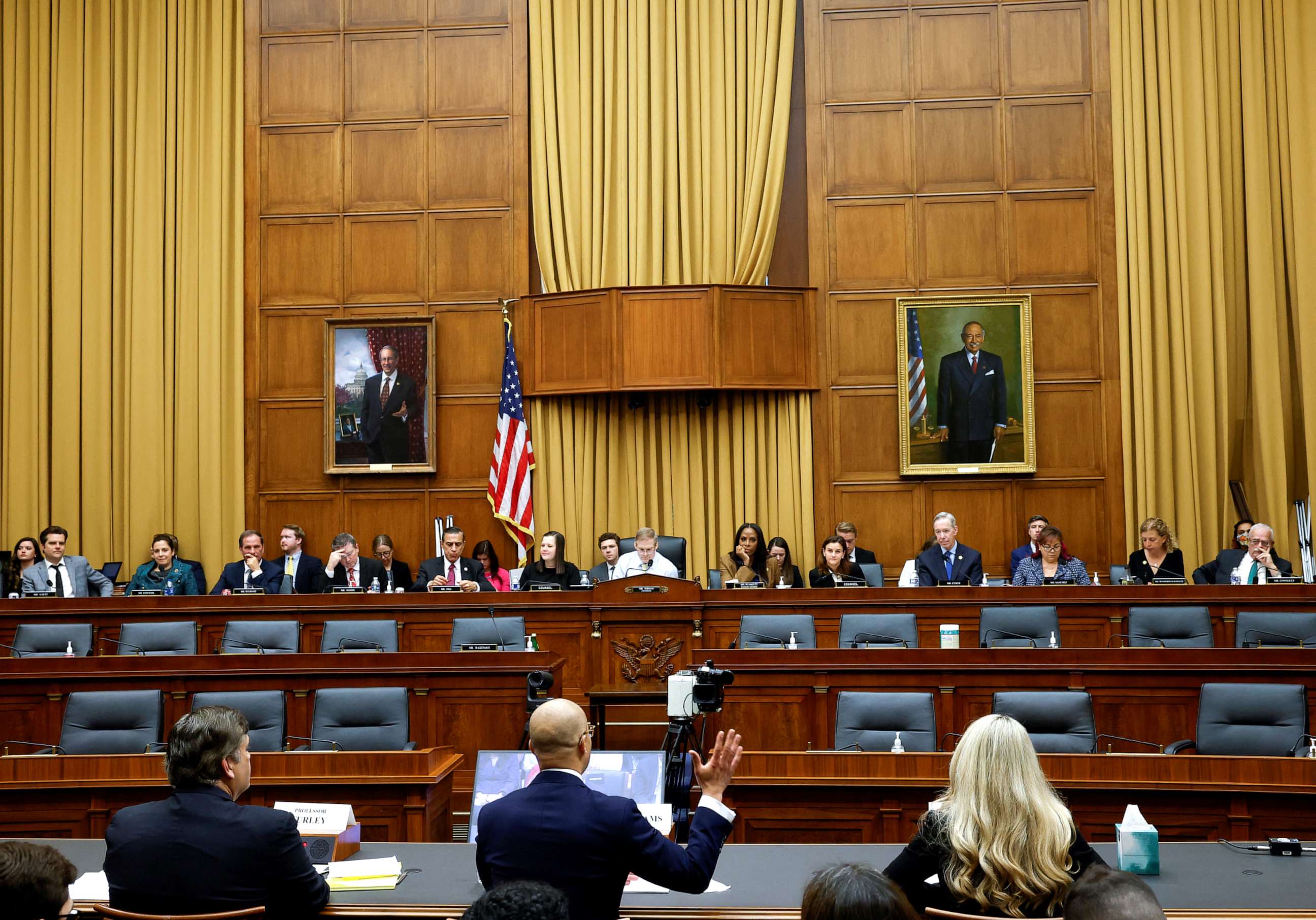 PHOTO: Witnesses testify before the House Judiciary Weaponization of the Federal Government Subcommittee during a hearing about the politicization of the FBI and Department of Justice and attacks on American civil liberties, in Washington, Feb. 9, 2023.