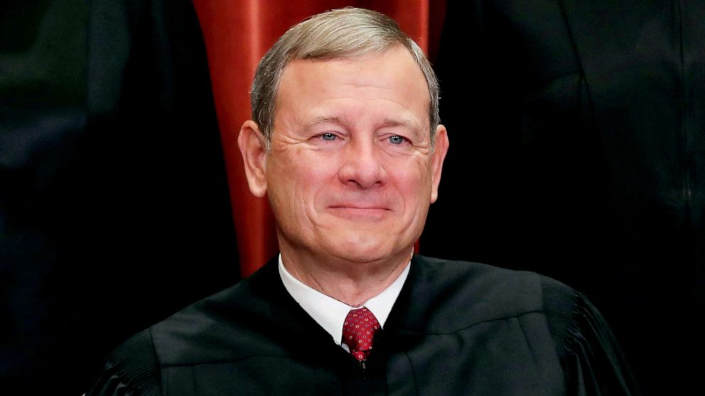 PHOTO: Chief Justice of the United States John G. Roberts is seen during a group portrait session for the new full court at the Supreme Court in Washington, Nov. 30, 2018.
