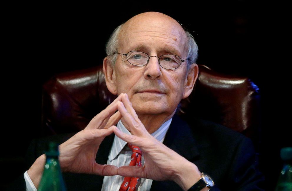 PHOTO: Supreme Court Justice Stephen Breyer listens during a forum at the French Cultural Center in Boston, Feb. 13, 2017.