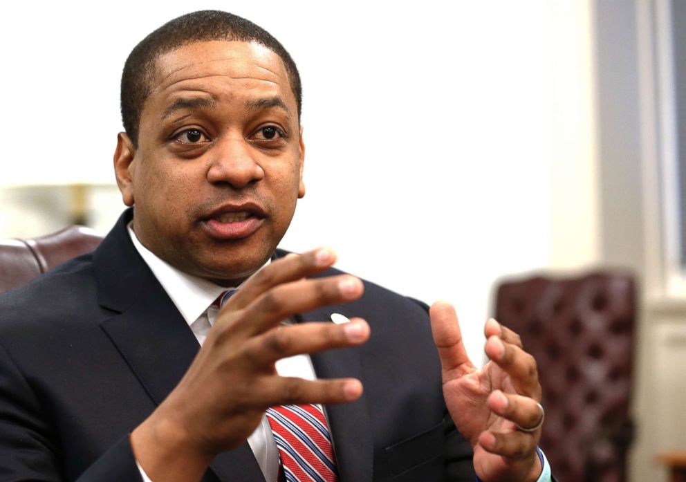 PHOTO: Virginia Lt. Gov. Justin Fairfax speaks during an interview in his office at the Capitol in Richmond, Va., Feb. 2, 2019.