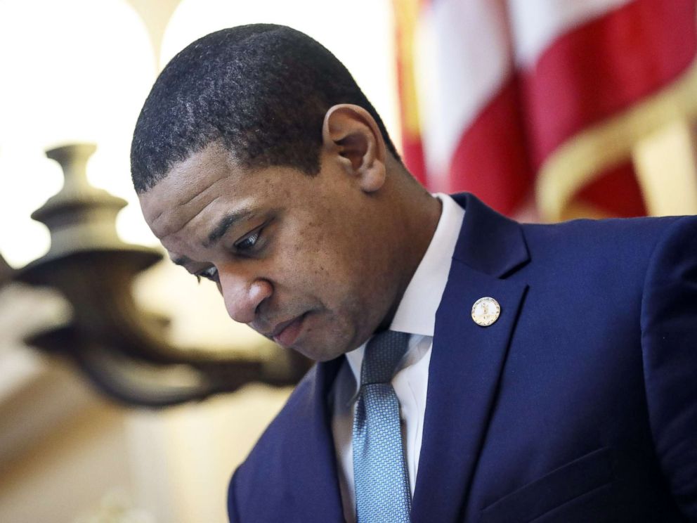 PHOTO: Virginia Lt. Governor Justin Fairfax presides over the Senate at the Virginia State Capitol, Feb. 7, 2019, in Richmond, Va.