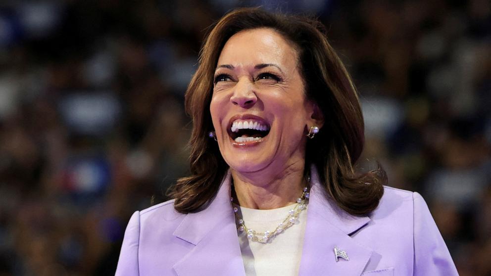 PHOTO: Democratic presidential candidate and Vice President Kamala Harris attends a campaign event at UNLV (University of Nevada, Las Vegas) campus, in Las Vegas, Aug. 10, 2024