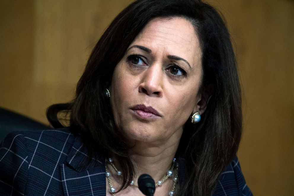 PHOTO: Sen. Kamala Harris attends a Senate Homeland Security and Governmental Affairs Committee hearing on Capitol Hill in Washington, June 25, 2020.