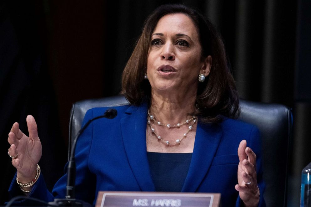 PHOTO: Sen. Kamala Harris attends the Senate Judiciary Committee hearing titled 'Police Use of Force and Community Relations', in Dirksen Senate Office Building in Washington, June 16, 2020.
