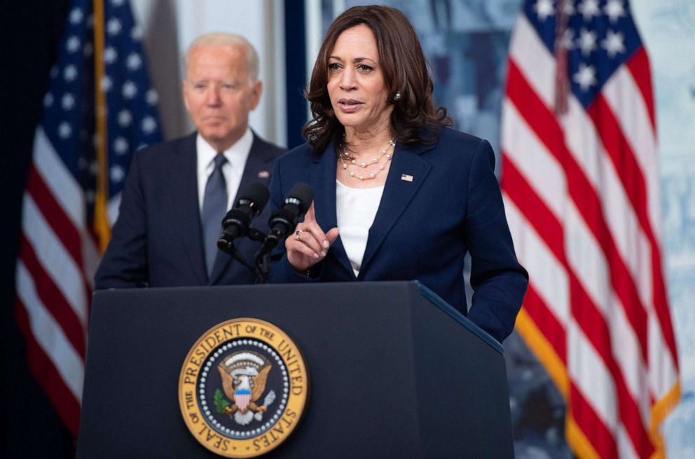 PHOTO: Vice President Kamala Harris speaks about the Child Tax Credit relief payments that are part of the American Rescue Plan during an event in Washington, D.C., July 15, 2021. The payments are schedule to start going out to families on July 15.