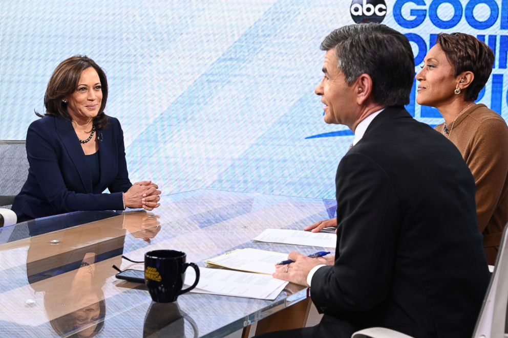 PHOTO: Senator Kamala Harris appears on "Good Morning America," Jan. 21, 2019.