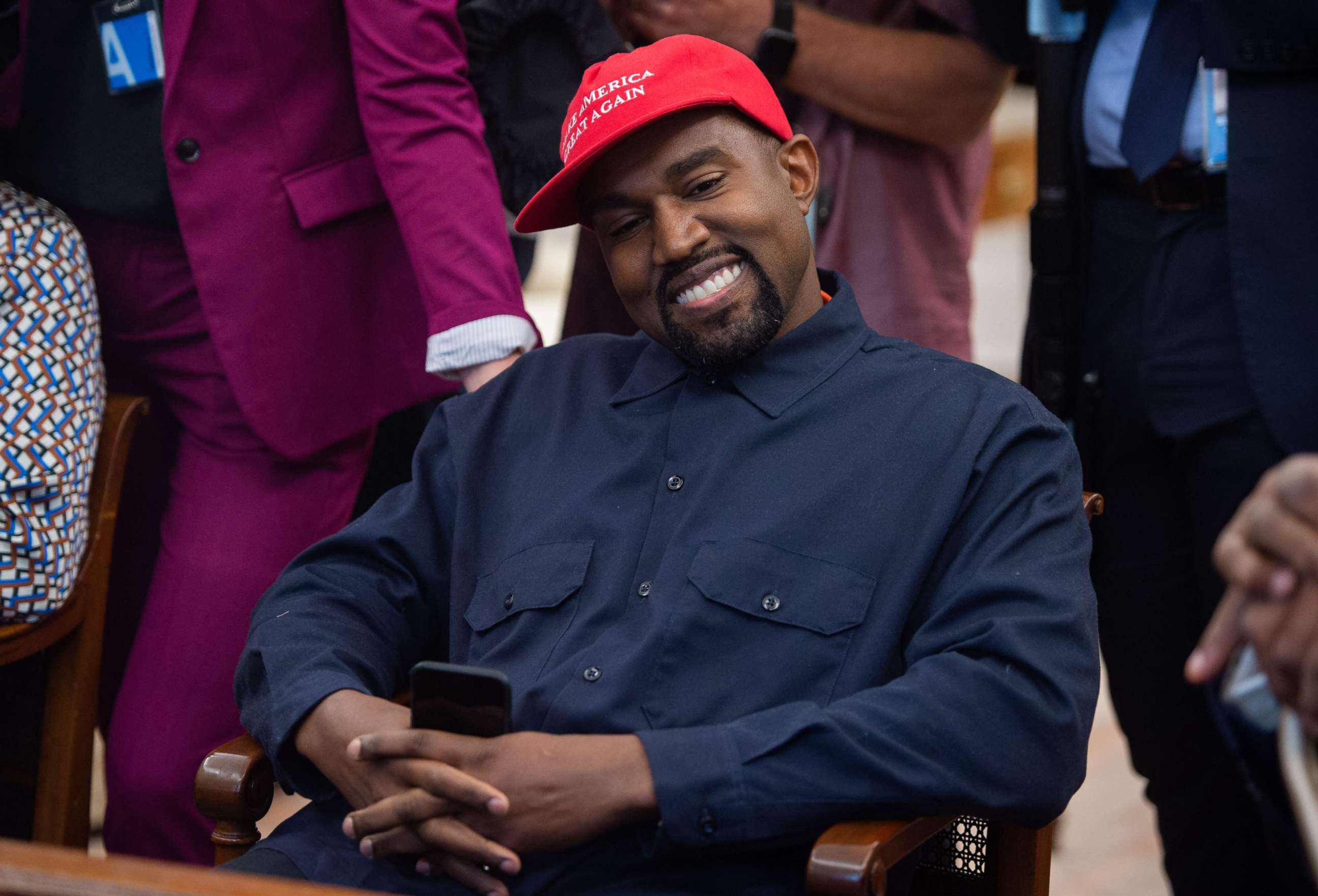 PHOTO:In this file photo, rapper Kanye West speaks during his meeting with President Donald Trump in the Oval Office of the White House in Washington, D.C., on Oct. 11, 2018.