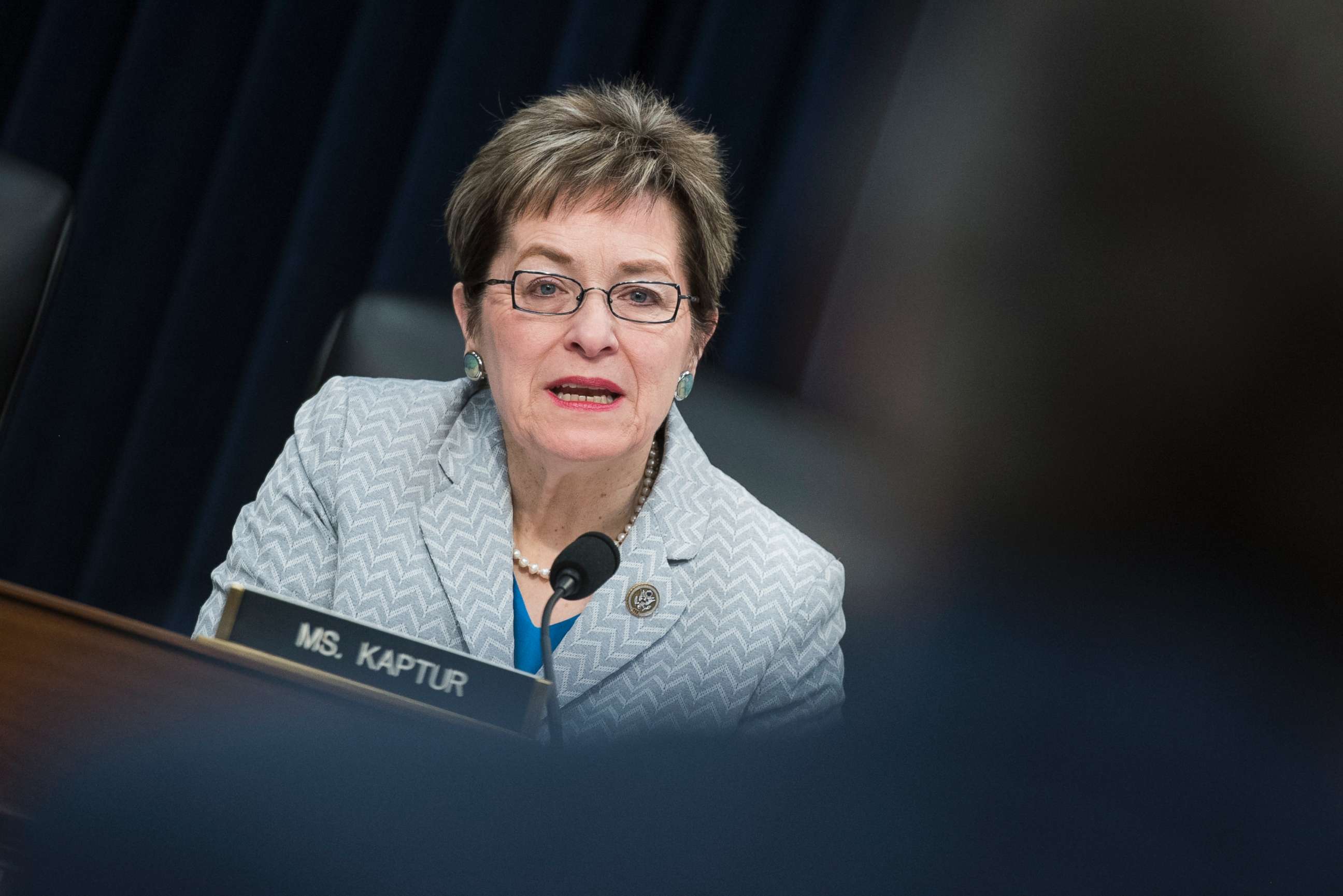 PHOTO: Rep. Marcy Kaptur, D-Ohio, questions Energy Secretary Rick Perry during a House Appropriations Energy and Water Development, and Related Agencies subcommittee hearing in Rayburn Building on the department's FY2019 budget on March 15, 2018. 
