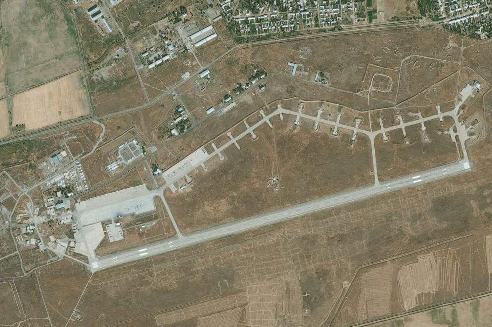PHOTO: Satellite image of the Karshi-Khanabad Air Base in Uzbekistan, Oct. 15, 2016.