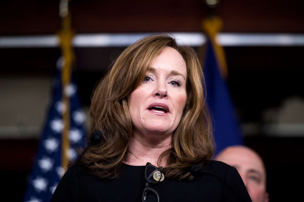 PHOTO: Kathleen Rice speaks during the Bipartisan Heroin Task Force news conference on the release of the 2018 legislative agenda for the 115th Congress, Jan. 10, 2018.