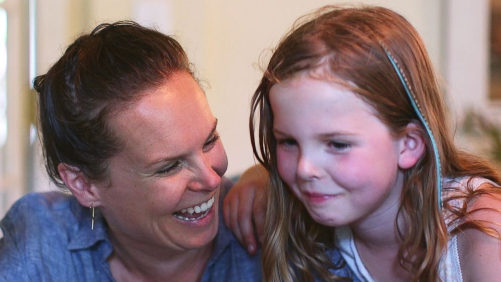 PHOTO: New York Democratic congressional candidate Katie Wilson spends time with her children in Keene, N.Y., June 18, 2018.