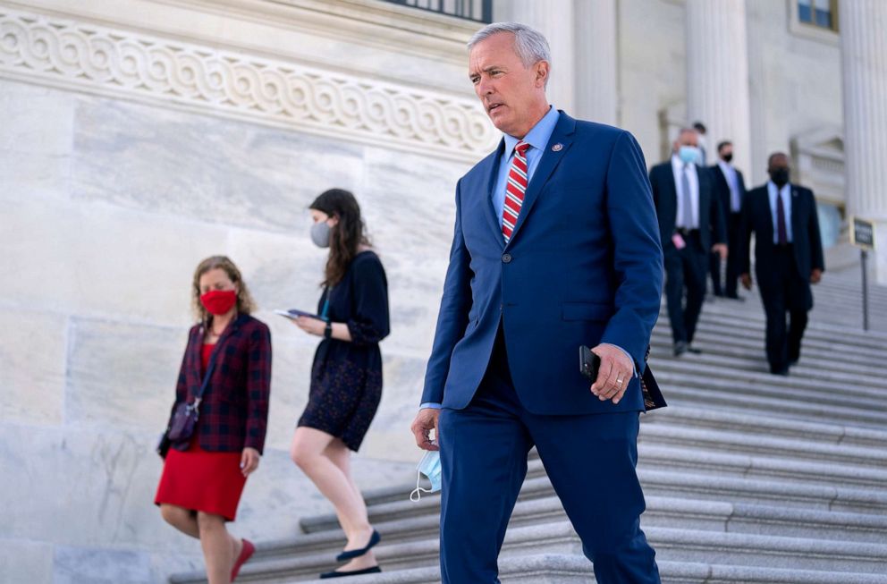 PHOTO: Rep. John Katko departs the Capitol, May 12, 2021, in Washington D.C.